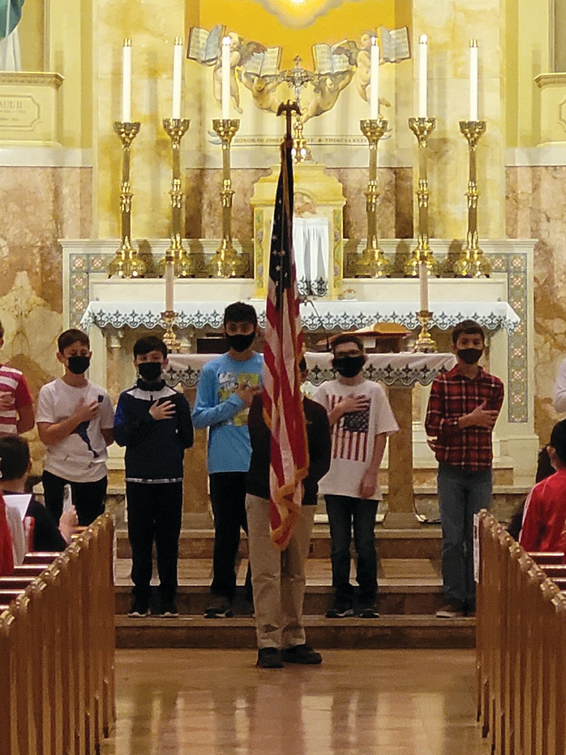 St. Rocco School in Johnston held a prayer service for veterans on Wednesday morning at St. Rocco Church.
